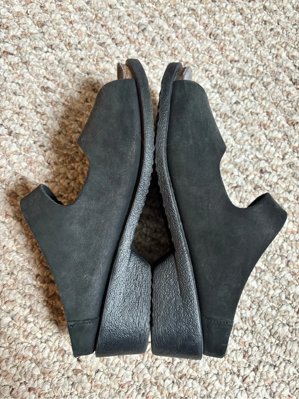 Mephisto Black Adjustable Strap Sandals